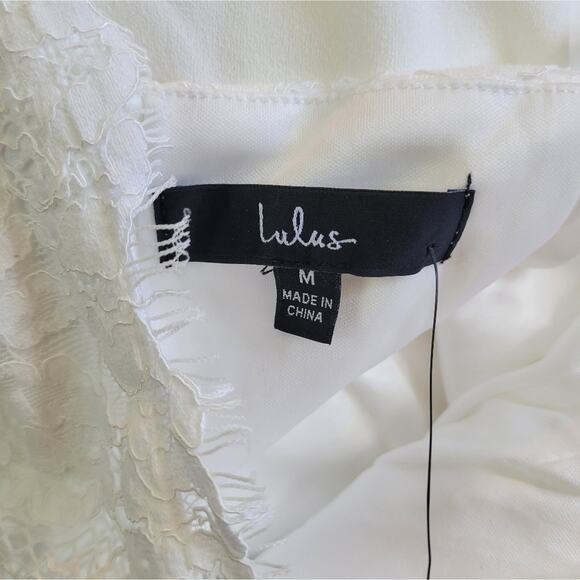 Lulus Timeless Romance White Lace Wide-Leg Jumpsuit Medium - Picture 5 of 7